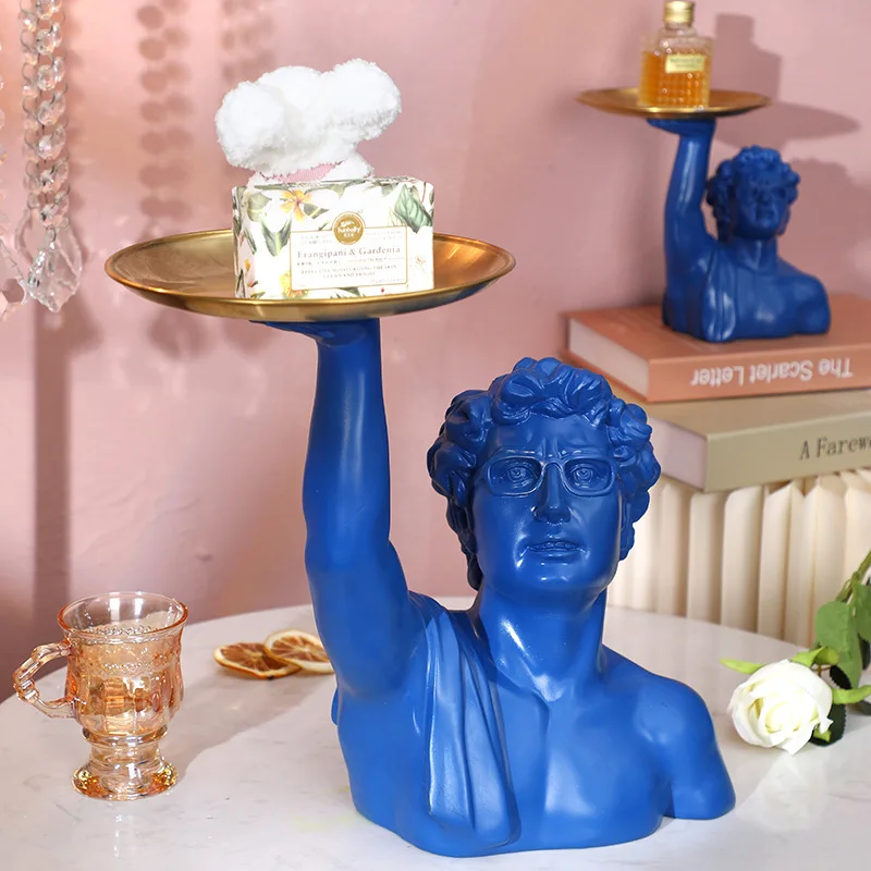 Resin Art For Anniversary Gift - David Sculptuur Dienblad Klassieke Michelangelo Buste