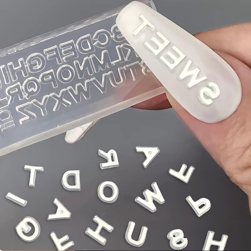 Resin Art Zone - 3D Letter Nail Art Siliconen Mal