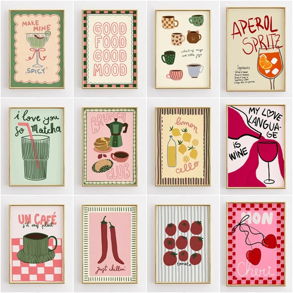 Resin Art Quote - Grappige Keuken Citaat Poster Retro Voedsel