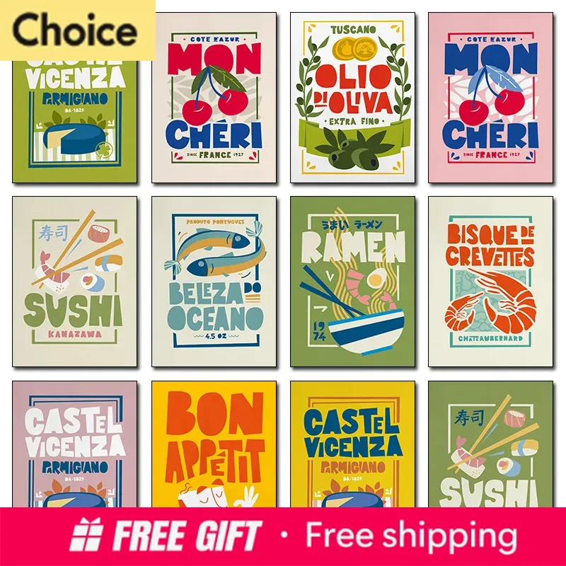 Resin Art Quote - 2026 Cartoon Grappige Eten Poster Print