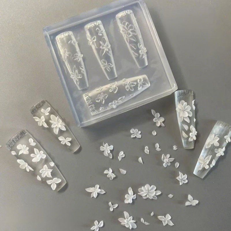 Resin Art Zone - Z. 3D Bloemen Nagelvorm DIY Siliconen