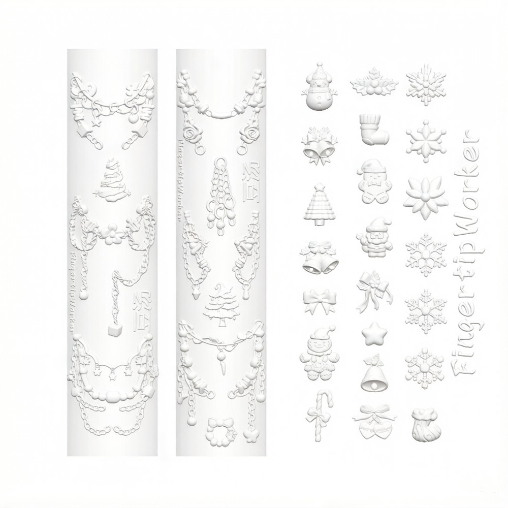Xmas Resin Art - Kerstmis 3D siliconen mal voor nagelkunst