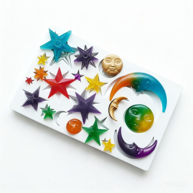 Resin Art Things - Zon Gezicht Maan Sterren Polymeer Klei