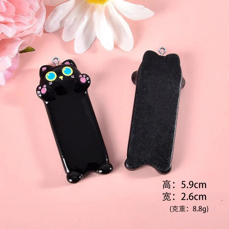 Resin Art Earrings - 5 stks mooie cartoon kat hars