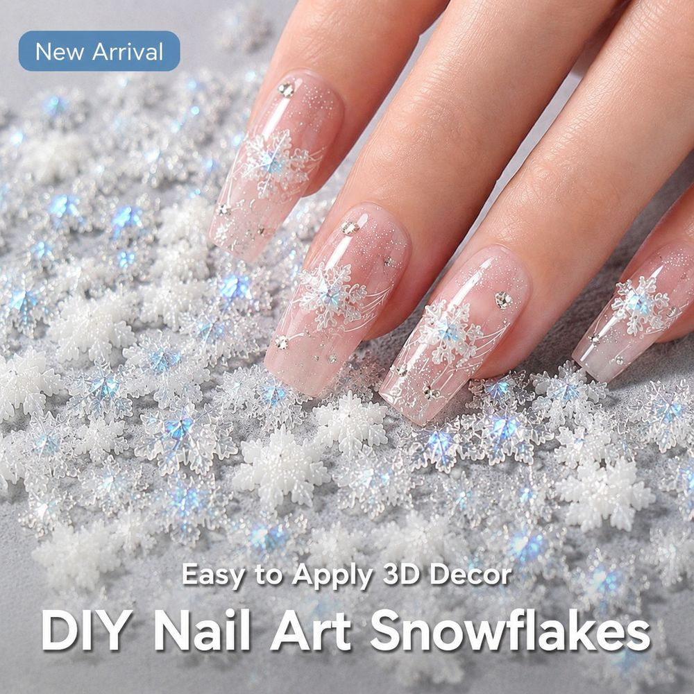 Xmas Resin Art - 50 stuks feestelijke multi-size hars sneeuwvlok