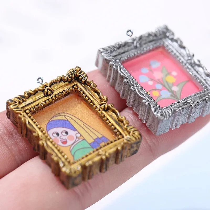 Resin Art Earrings - 10 stuks Flatback Cabochon Vintage Hars