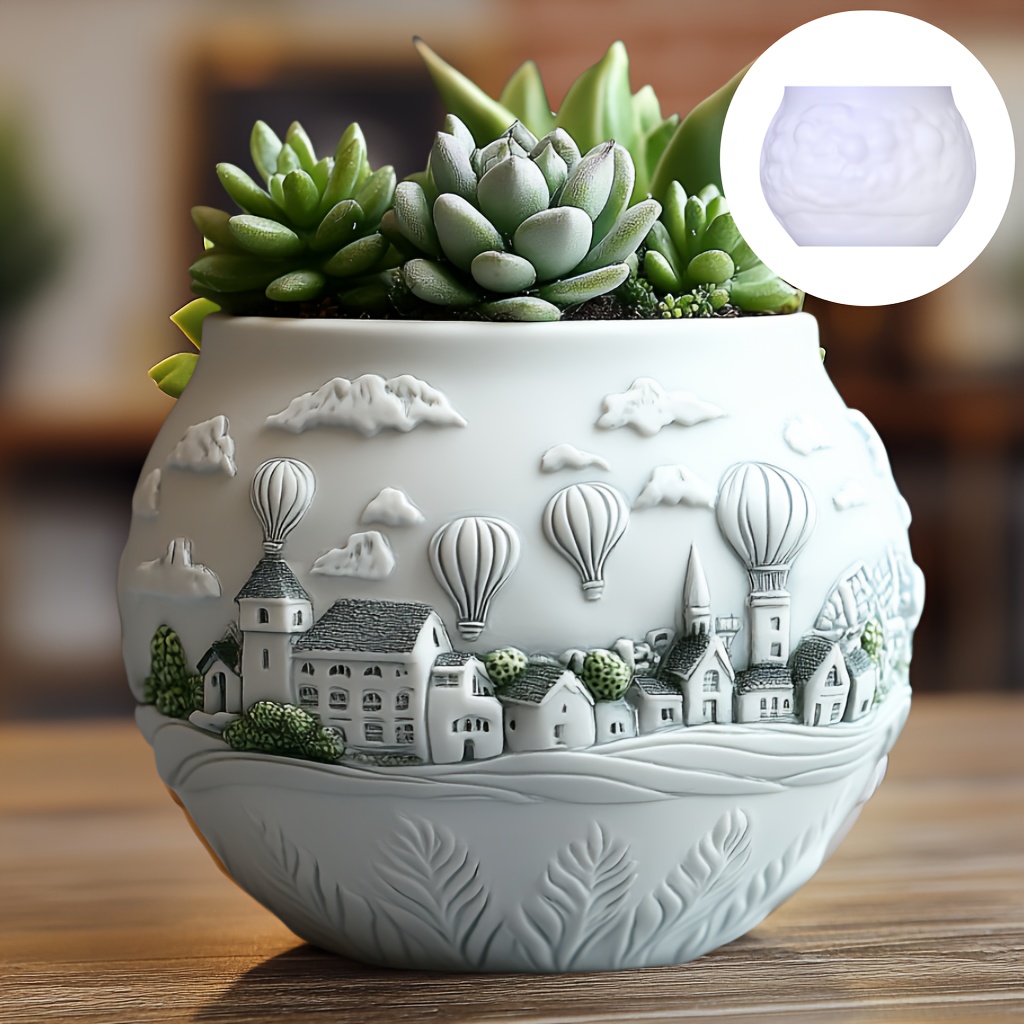 Resin Art Heat Gun - DIY Luchtballon Herenhuis Relief Vetplant Pot