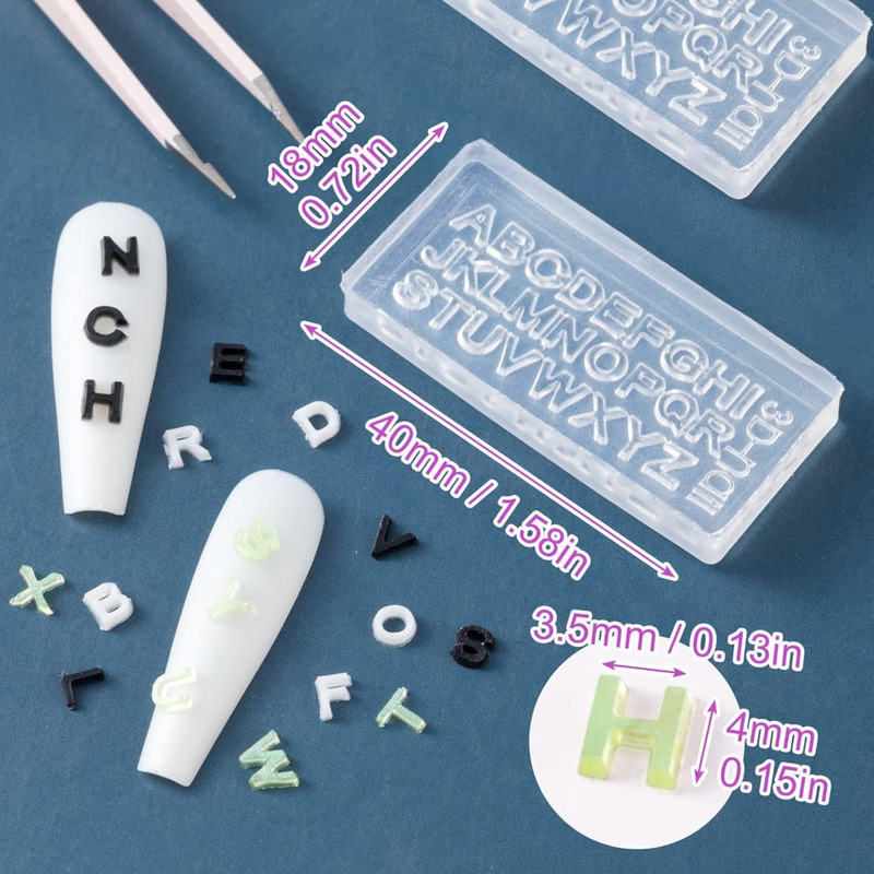 Resin Art Zone - 2/4 Sets Transparante Mini A-Z 26
