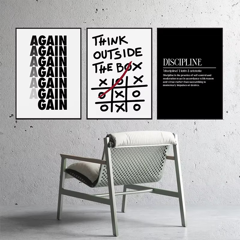 Resin Art Quote - Moderne Motiverende Citaten Inspirerende Discipline Kunstposter