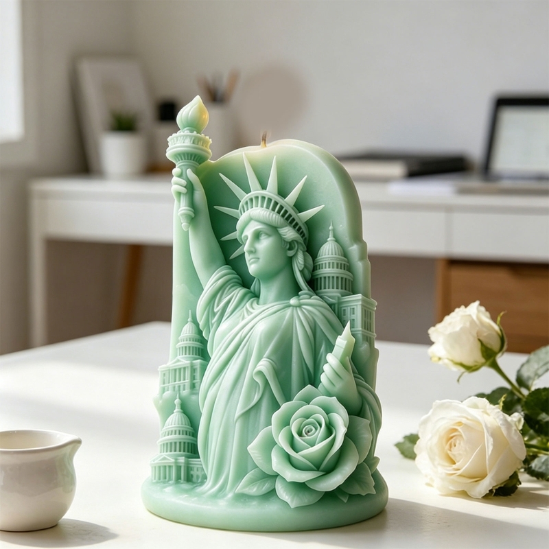 Resin Art For Anniversary Gift - F68D 3D Vrijheidsbeeld Embossing Siliconen Kaars