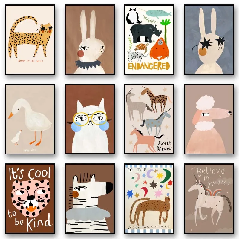 Resin Art Quote - Grappige schattige dieren (konijn, paard, panda)