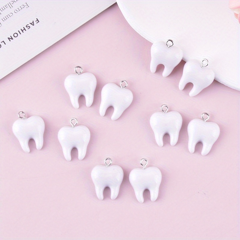 10 stuks leuke tandhars bedels - Resin Art Earrings recensie en prijs
