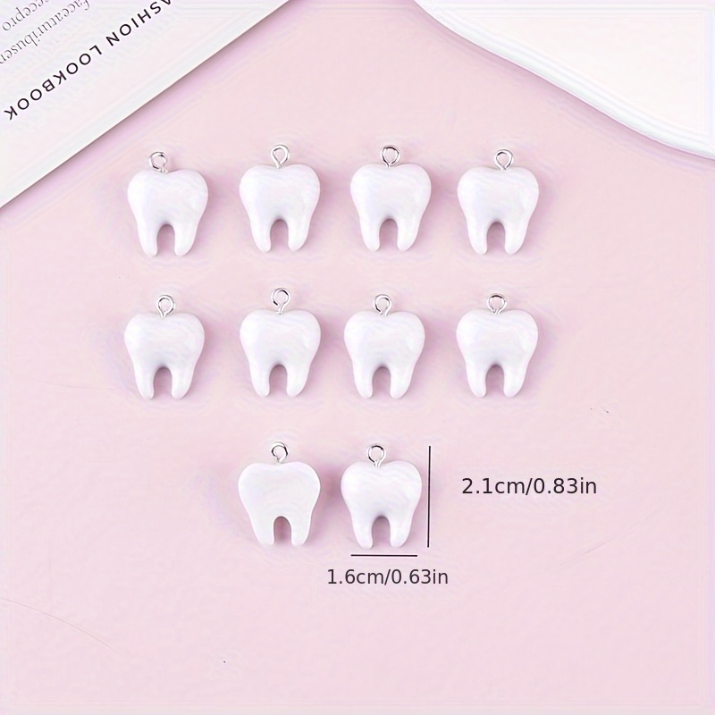 10 stuks leuke tandhars bedels - Resin Art Earrings recensie en prijs