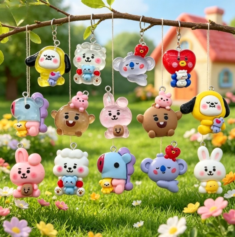 7 stks BT21 Hars Cartoon Charm - Resin Art Earrings recensie en prijs