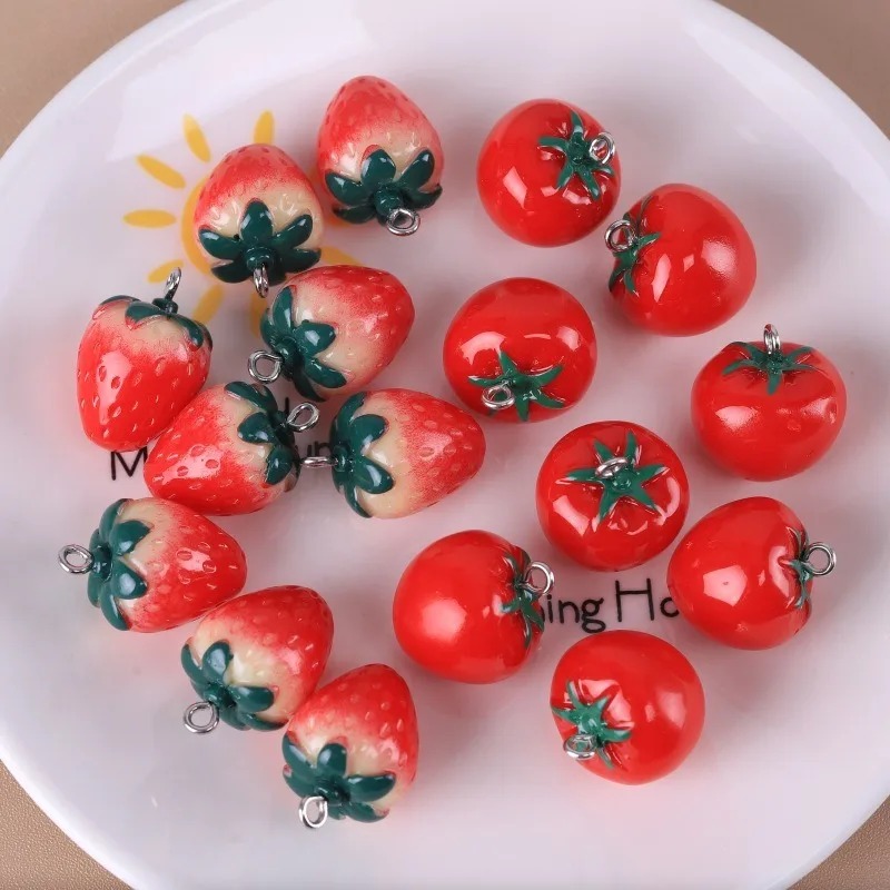 10 stuks realistische 3D aardb - Resin Art Earrings recensie en prijs