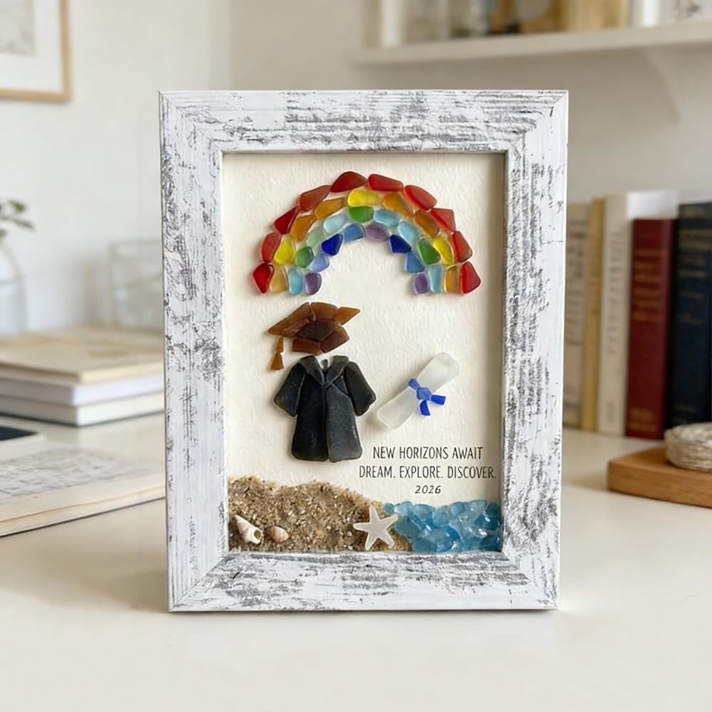 Zeeglas frame kunst, kuststijl - Resin Art Class recensie en prijs