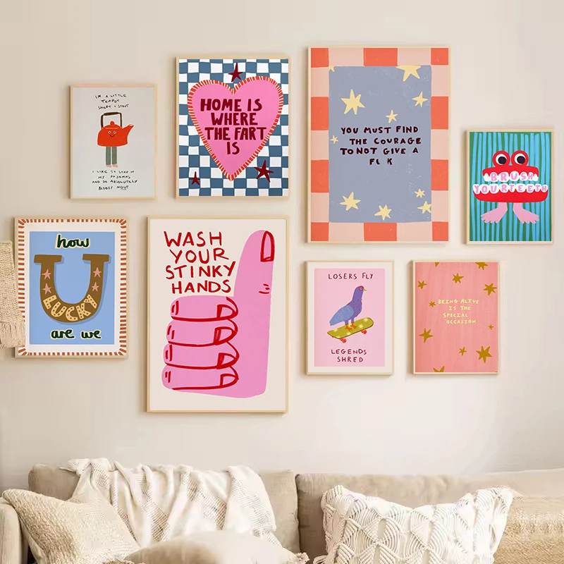 Kleurrijke humoristische huiss - Resin Art Quote recensie en prijs