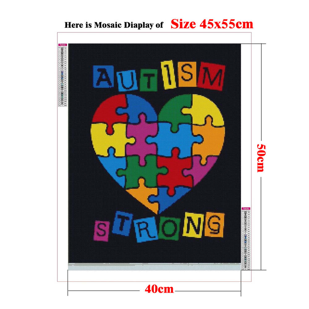 Autisme bewustzijn posters 5D  - Resin Art Quote recensie en prijs